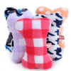 Squeaker Multi-color Plush Sound Bones Dog Toy