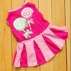 Skirt Stripe Candy Color Pet  Dress Clothes